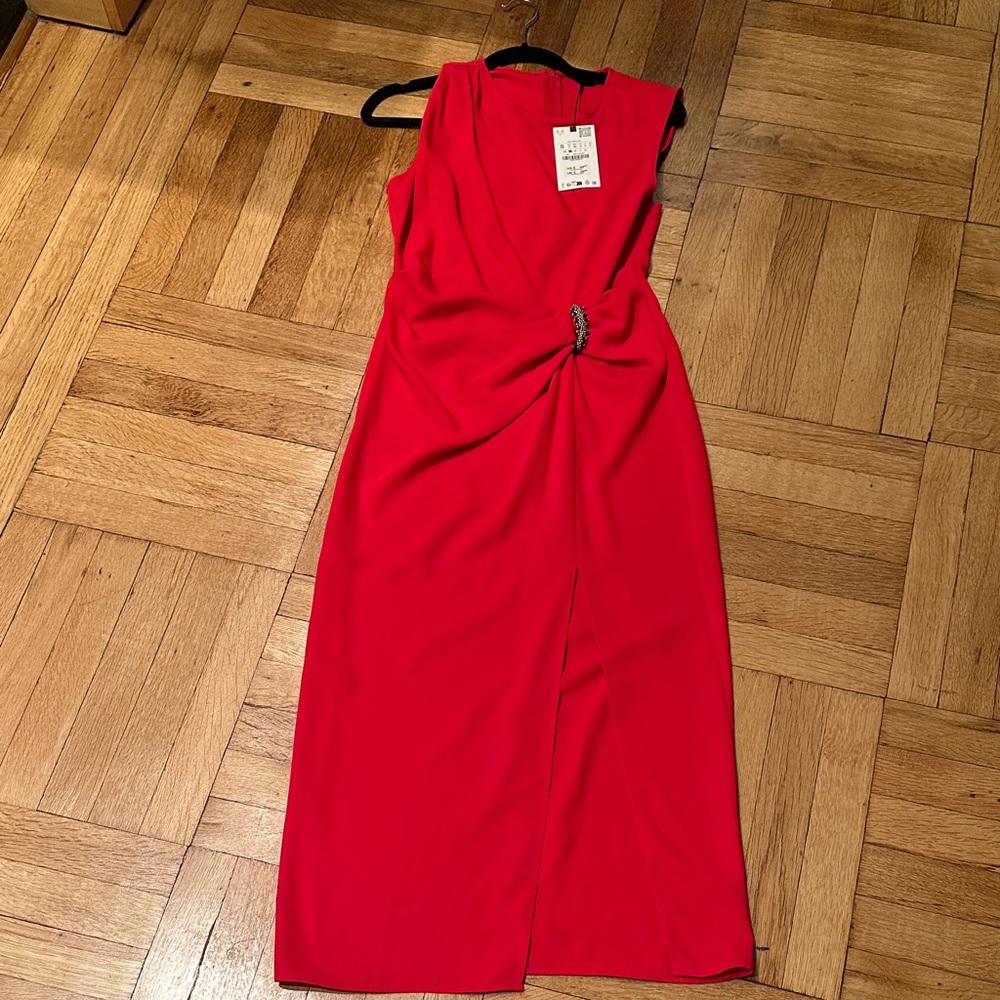 NWT Zara Red Dress w Slit